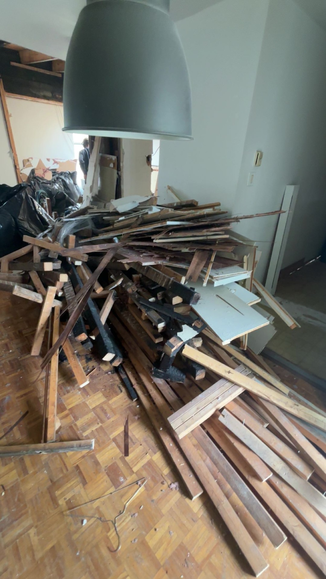 Cluttered Montreal space filled with junk and debris before Clear Out MTL removal — example 1